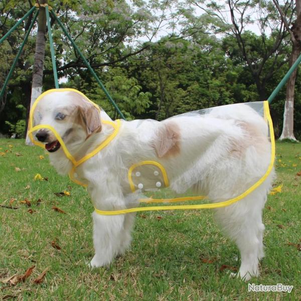 Xs-8XL � la mode chien v�tements imperm�able imperm�able Transparent v�tements de pluie couleur bord
