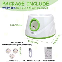 Lanceur automatique de balles pour chien avec 3 balles de Tennis, 3 Distances, jouets interactifs re