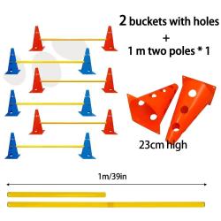 Ensemble de c&ocirc;nes d'agilit&eacute; pour chien, barre de saut, ensemble d'agilit&eacute; pour chien, &eacute;quipement d'e