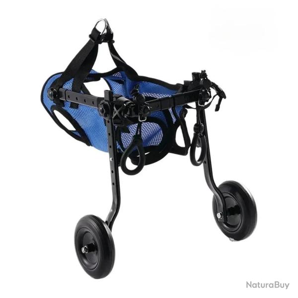 Chariot pour animaux de compagnie, jambe arri�re r�glable, aide � la mobilit� pour chien handicap�, 
