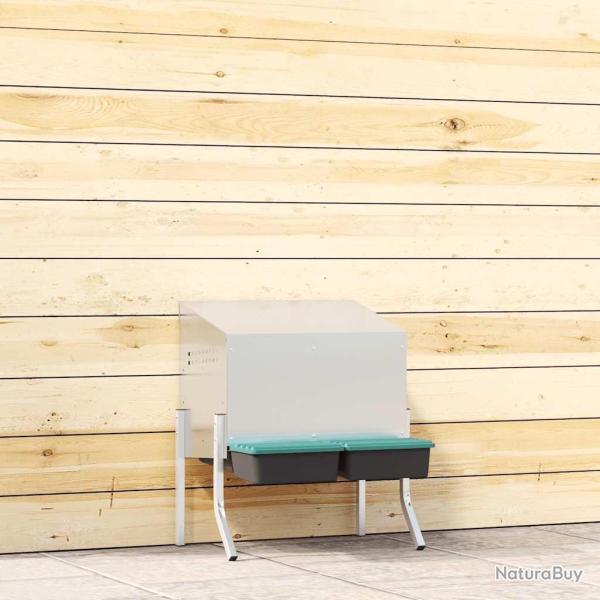 Nichoir � poules2 compartiments avec pieds en acier galvanis�