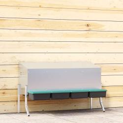 Nichoir &agrave; poules3 compartiments avec pieds en acier galvanis&eacute;