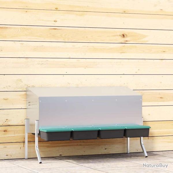 Nichoir � poules3 compartiments avec pieds en acier galvanis�