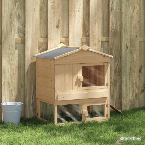 Poulailler Marron 75 x 59 x 60 cm Bois de pin massif