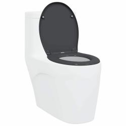 Abattant de toilette &agrave; ouverture rapide avec fermeture douce Duroplast Anthracite