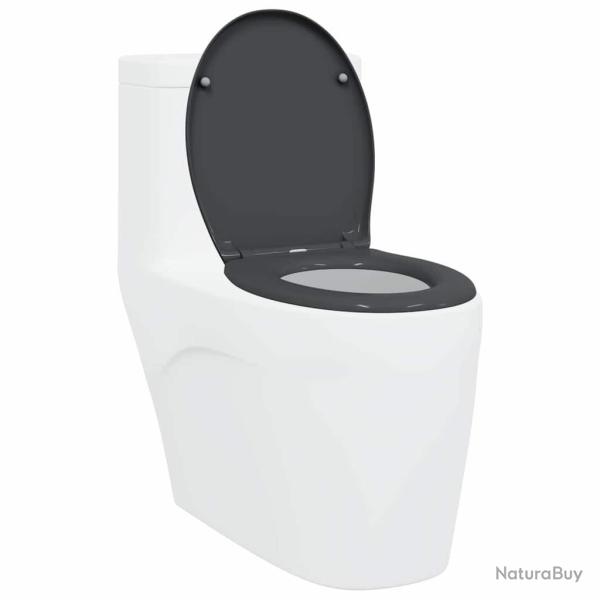 Abattant de toilette � ouverture rapide avec fermeture douce Duroplast Anthracite