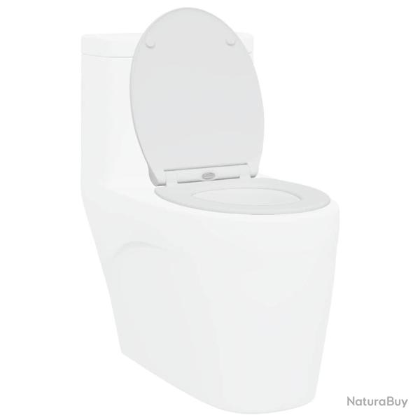 Si�ge de toilette � installation rapide avec fermeture douce en duroplast blanc