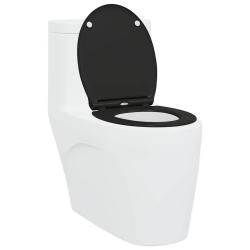 Si&egrave;ge de toilette Noir 47 x 37,5 x 3,8 cm Duroplast