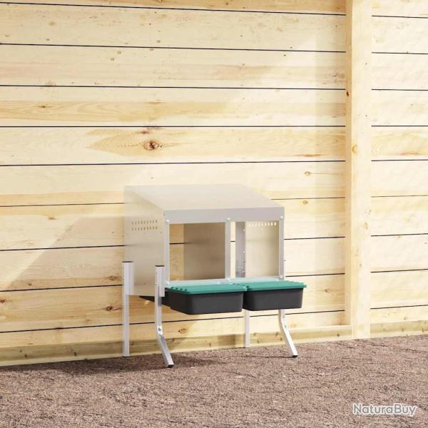 Nichoir � poules2 compartiments avec pieds en acier galvanis�