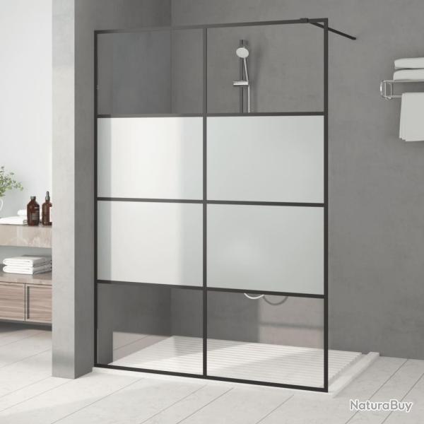 Paroi de douche Noir 140x195 cm Verre ESG demi-d�poli