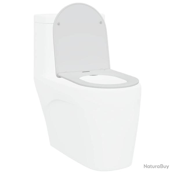 Toilettes avec fermeture douce, rapide � retirer, en duroplast blanc