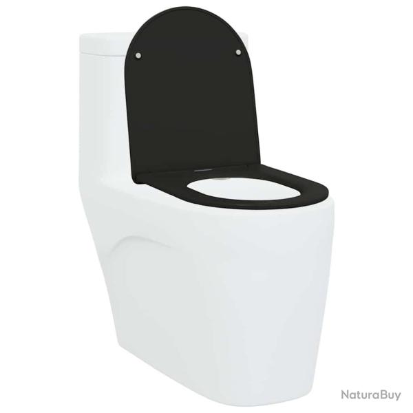 Si�ge de toilette � lib�ration rapide avec fermeture douce - Duroplast, Noir