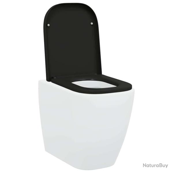 Si�ge de toilette � d�clenchement rapide avec fermeture douce Duroplast Noir