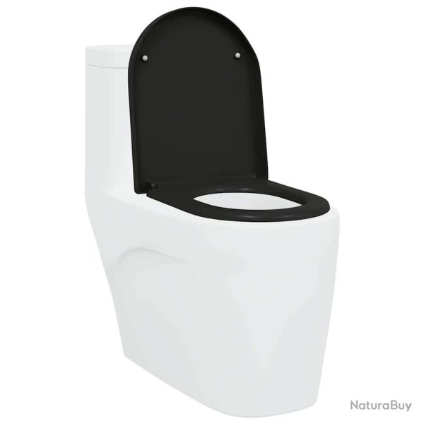 Si�ge de Toilette � D�connexion Rapide avec Douce Fermeture Duroplast Noir