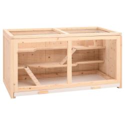 Cage &agrave; hamster 104x52x54 cm bois massif de sapin
