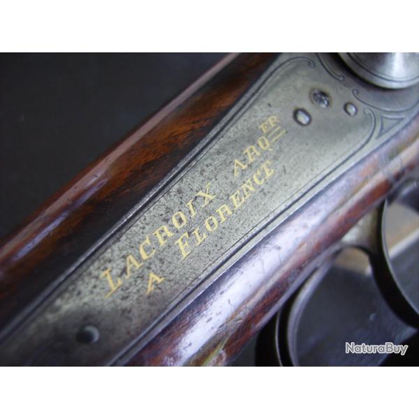 Fusil � Broche  dans coffret "Lacroix Arquebusier � Florence"