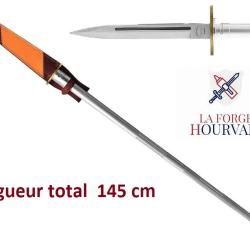 Epieu de chasse Hourvari le traqueur 25 cm Gris  avec Etui cuir