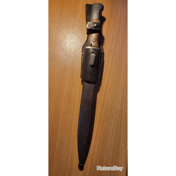 Ba�onnette allemande HK98 avec porte ba�onnette et fourreau en cuir