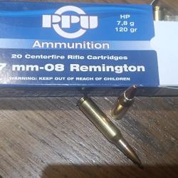 20 CARTOUCHES PPU CALIBRE 7.08 120 GR