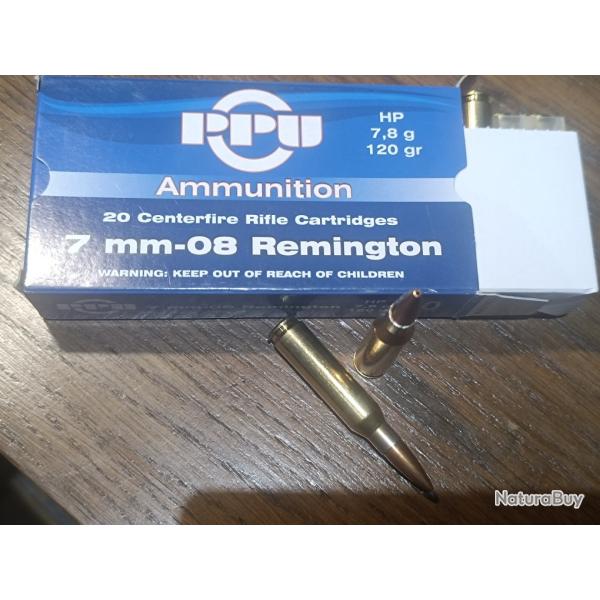 40 CARTOUCHES PPU CALIBRE 7.08 120 GR