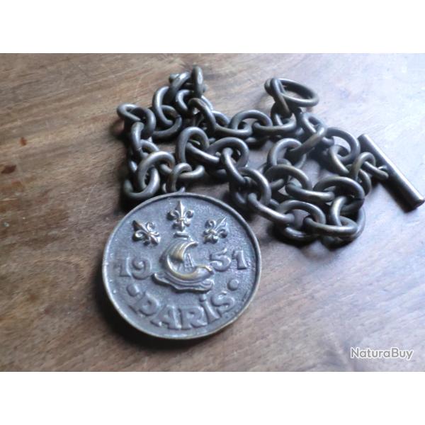 m�daille sur pendentif lut�ce bi mill�naire 1951 paris