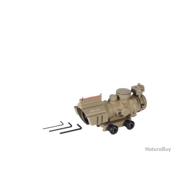 Lunette � Prisme 4x32 BDC SFP R�ticule Eclair� Rouge/Vert/Bleu Rail 20 mm Tactique Tir & Chasse Kaki