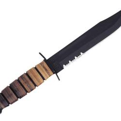 Poignard  Ka-Bar  U.S.M.C  semi dentee  lame de 17 cm