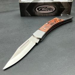 Couteau pliant Classic Style Buck Rosewood Lockback Pocket Knife Manche Bois - Cran d'arr&ecirc;t