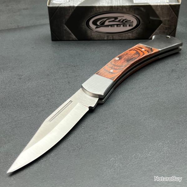 Couteau pliant Classic Style Buck Rosewood Lockback Pocket Knife Manche Bois - Cran d'arr�t