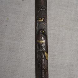 J286)  kosuka double , poign&eacute;e  couteau japonais