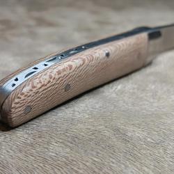 Couteau de poche style le Massu, manche en bois de platane