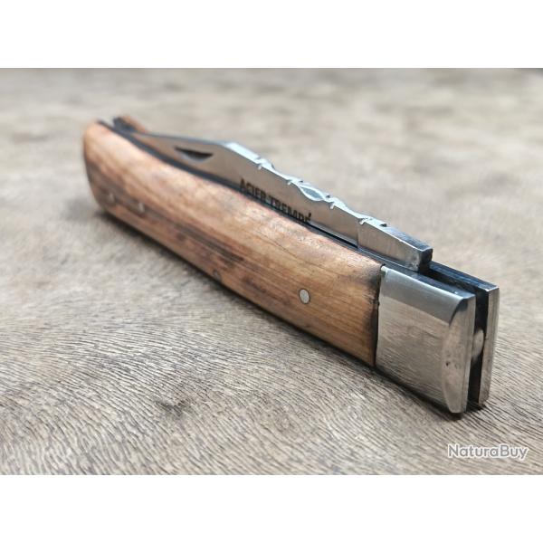 Couteau de poche style l'alpin, grand mod�le en bois d'olivier