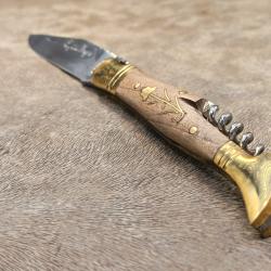 Couteau de poche laguiole bougna, manche en bois de palissandre