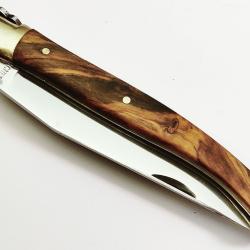 COUTEAU AVEYRONNAIS * TR&Egrave;FLE PORTE-BONHEUR FORG&Eacute; * BUIS * Ex UNIQUE