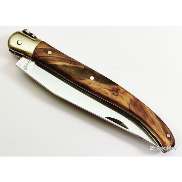 COUTEAU AVEYRONNAIS * TR�FLE PORTE-BONHEUR FORG� * BUIS * Ex UNIQUE