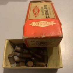 Bo&icirc;te de munitions 22 LR ancienne Gevelot...un seule bo&icirc;te incompl&egrave;te !!!