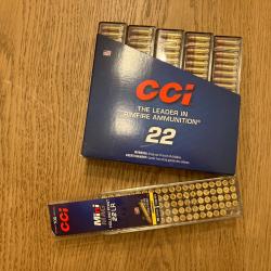 Lot de 599 cartouches 22LR 36gr HP CCI Mini MAG Minimag haute v&eacute;locit&eacute; cuivr&eacute;
