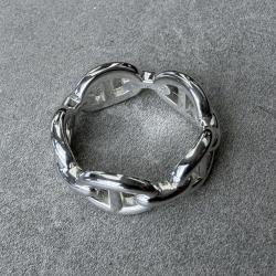 Bague HERMES neuve en argent - chaine d'ancre - taille 54 - Herm&egrave;s