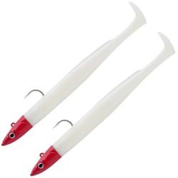 Double Combo Off Shore Crazy Paddle Tail 15cm 20g - White Coco Red Head