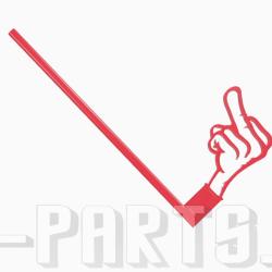 Drapeau t&eacute;moin de chambre vide universel [DOIGT D'HONNEUR] (lot de 5 pi&egrave;ces)