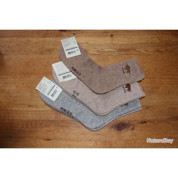 Chaussettes en laine de YAK pour les froid extr�me - Mongolie