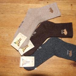 Chaussettes en laine de YAK pour les froid extr&ecirc;me - fabrication Mongolie