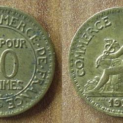 France Bon Pour 50 Centimes 1929 Chambre des Commerces et Industries Piece