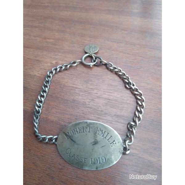 Plaque d identit� militaire class� 1919