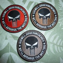 ecusson punisher - lot de x3