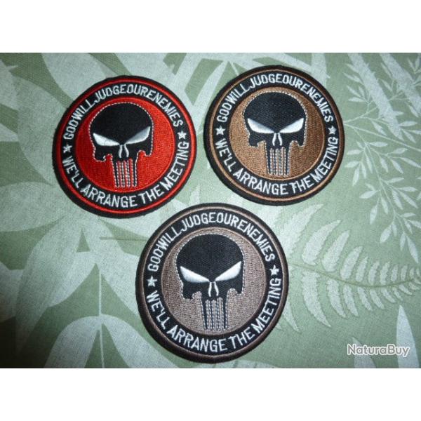 ecusson punisher - lot de x3
