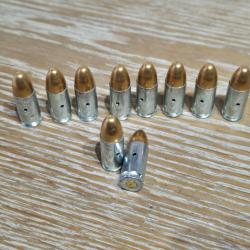 10 munitions de 9 mm Luger neutralis&eacute; pour pistolets CZ, colt, glock, s&w, sig sauer, canik, beretta