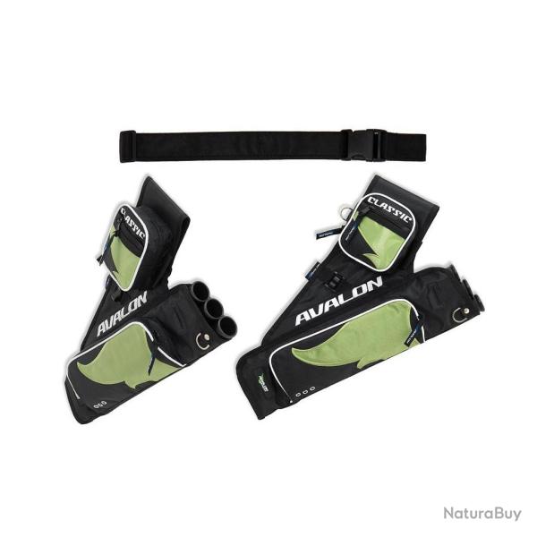 Carquois Avalon 3 tubes et 2 poches RH Black/green
