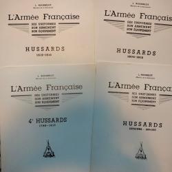 6 planches hussards premier empire par Lucien Rousselot