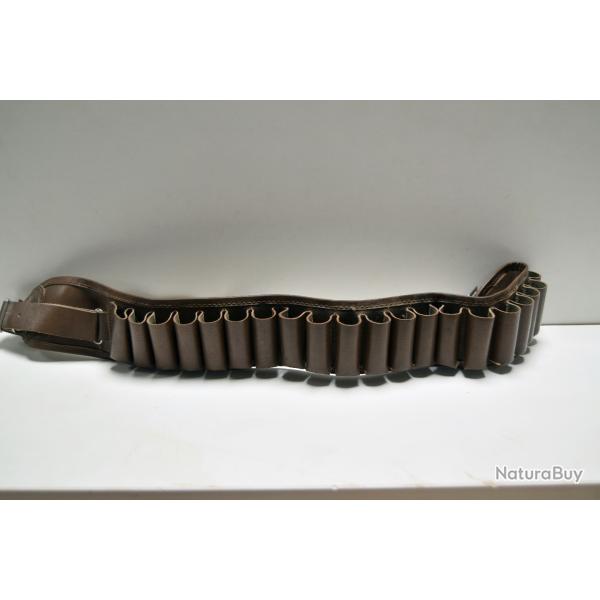 Cartouchi�re ceinture cuir pour calibre 12